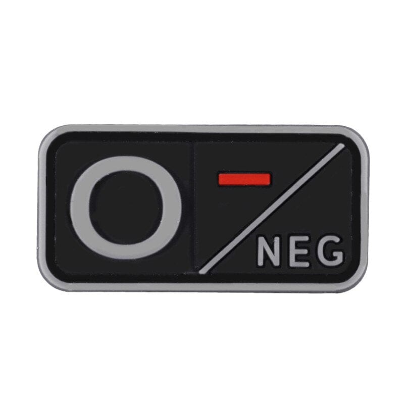 Patch groupe sanguin crochet/boucle PVC 24