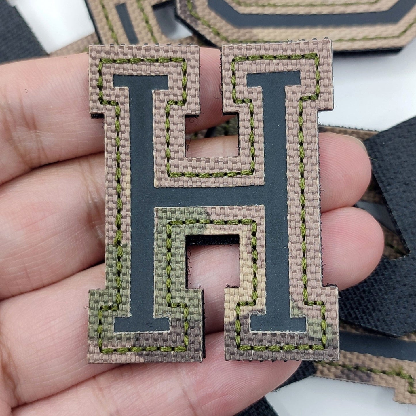 Patchs chiffres et lettres camo réfléchissant