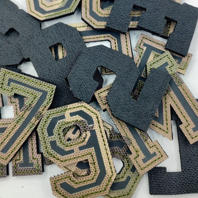 Patchs chiffres et lettres camo réfléchissant