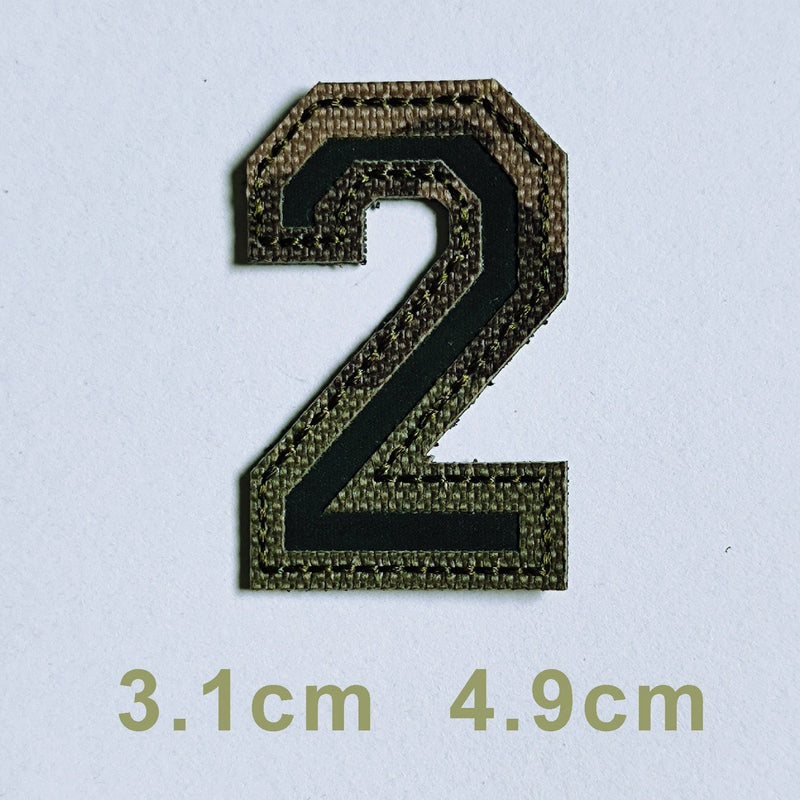 Patchs chiffres et lettres camo réfléchissant 2