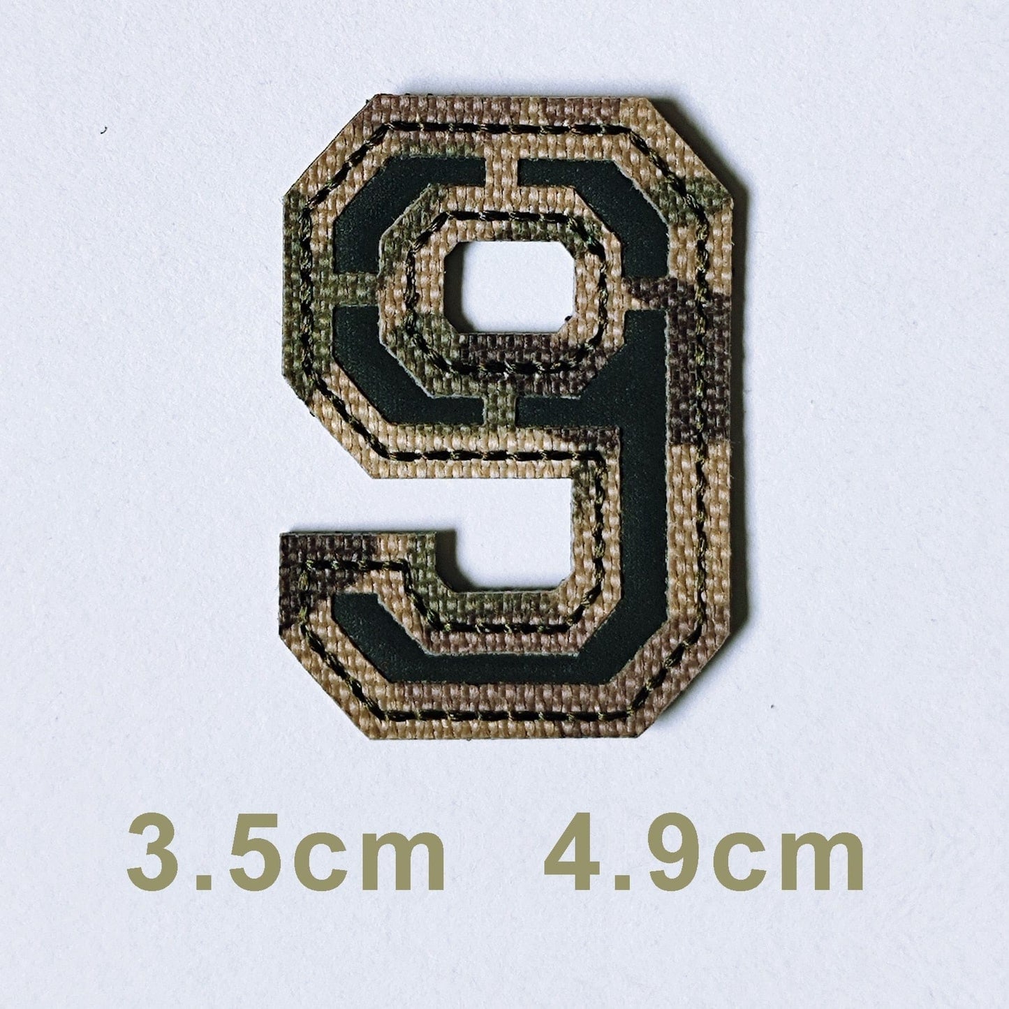 Patchs chiffres et lettres camo réfléchissant 9