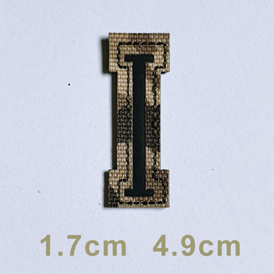 Patchs chiffres et lettres camo réfléchissant I