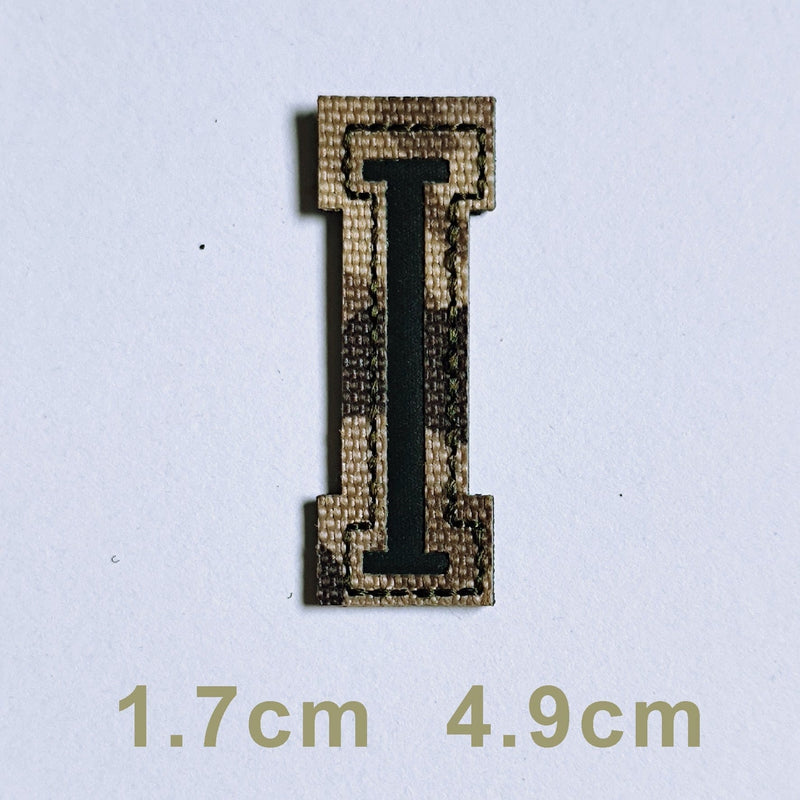 Patchs chiffres et lettres camo réfléchissant I