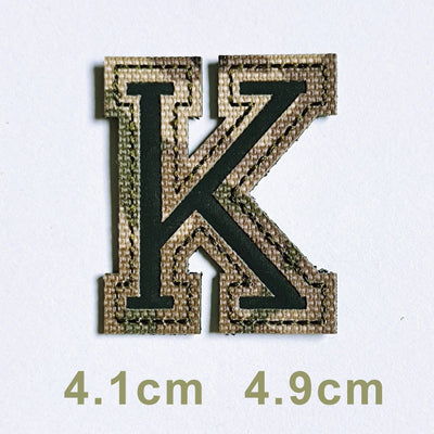 Patchs chiffres et lettres camo réfléchissant K