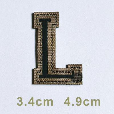 Patchs chiffres et lettres camo réfléchissant L