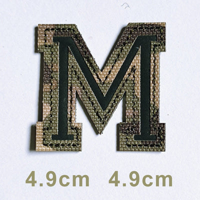 Patchs chiffres et lettres camo réfléchissant M