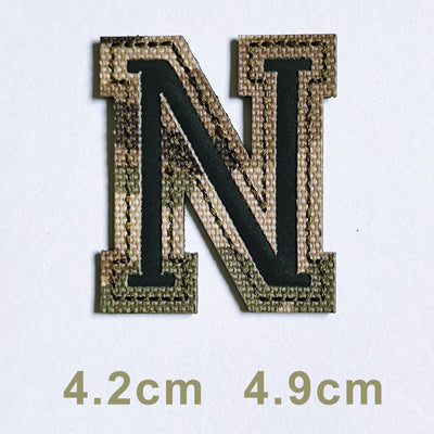 Patchs chiffres et lettres camo réfléchissant N