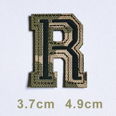 Patchs chiffres et lettres camo réfléchissant R