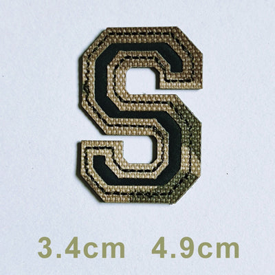 Patchs chiffres et lettres camo réfléchissant S