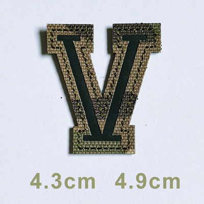 Patchs chiffres et lettres camo réfléchissant V