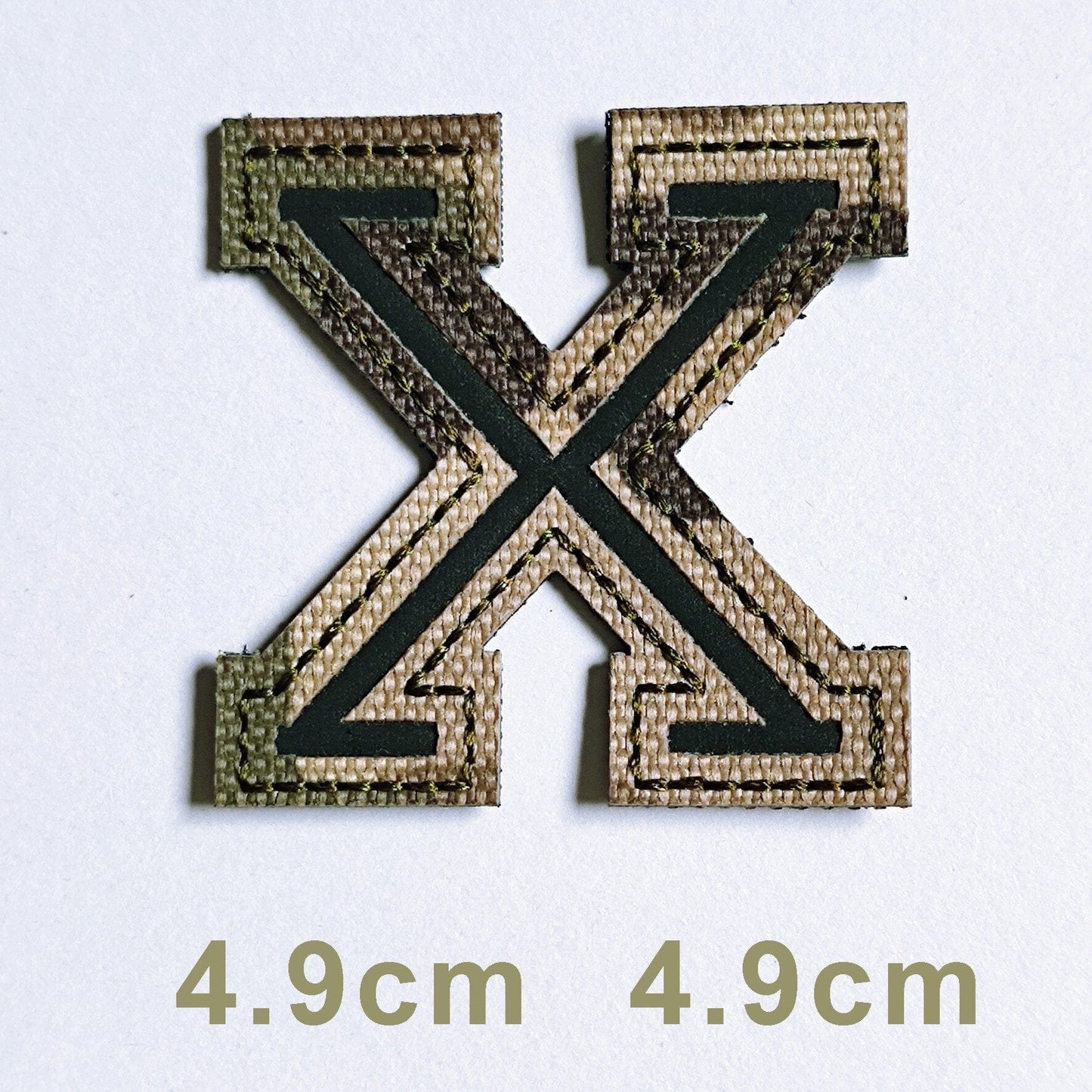 Patchs chiffres et lettres camo réfléchissant X