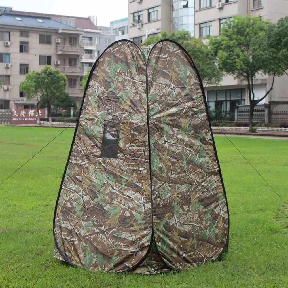 Portable Privacy Shower Toilet Tent Camping Pop Up Tent Camouflage Changing Tent Camouflage