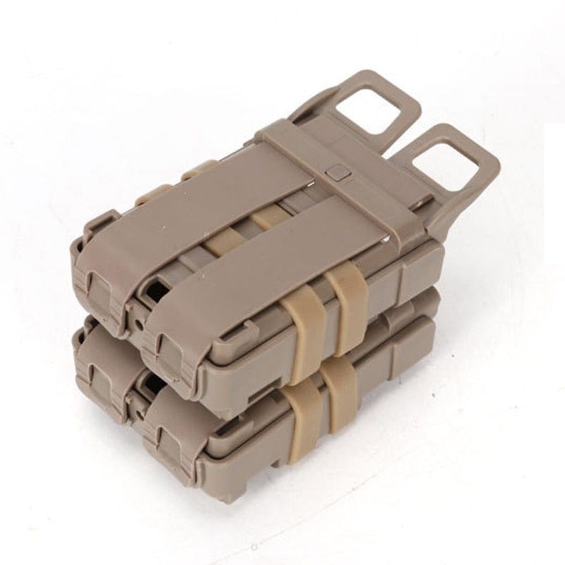 Porte-chargeur M4 5,56 fixation rapide Marron