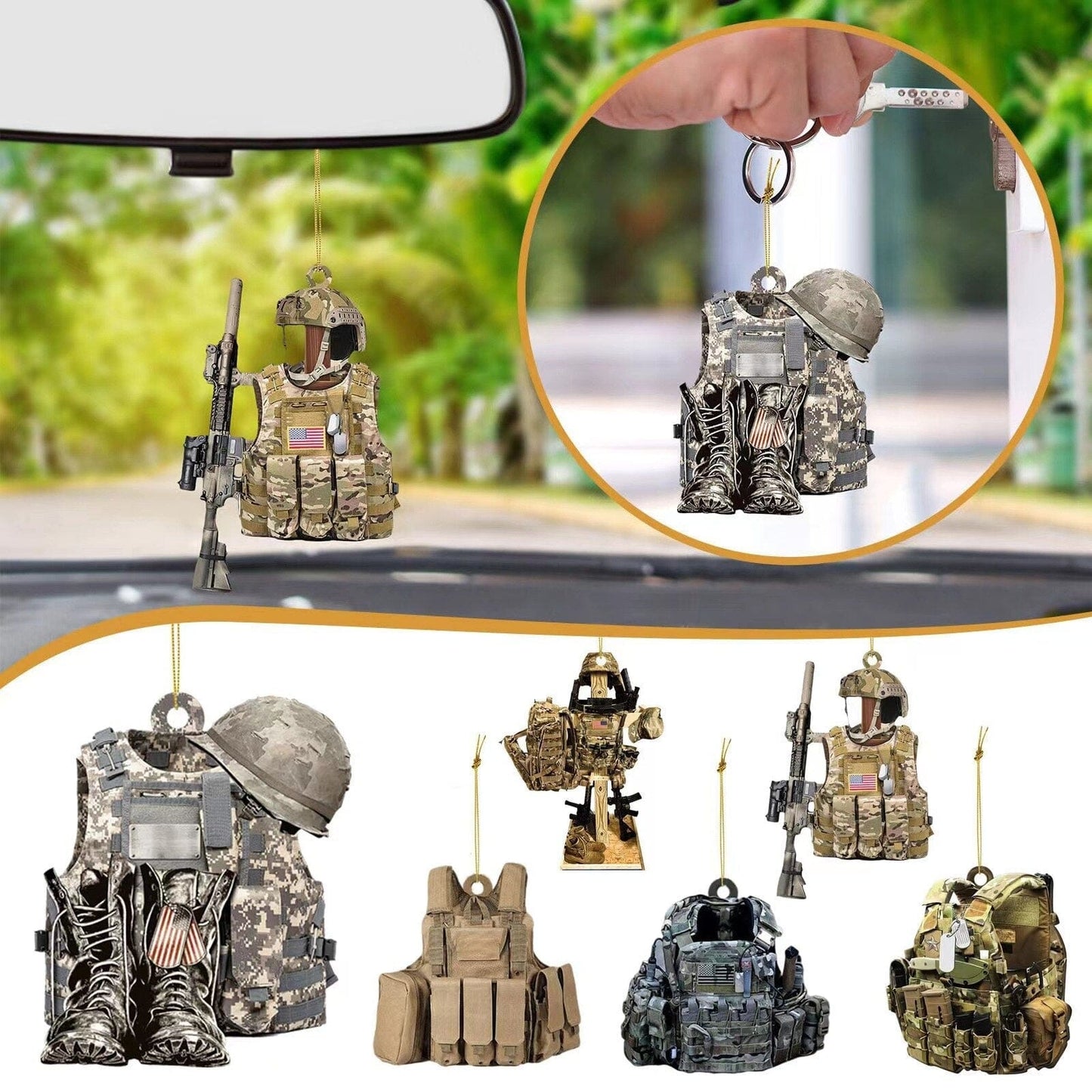 Porte-clé gilet tactique militaire