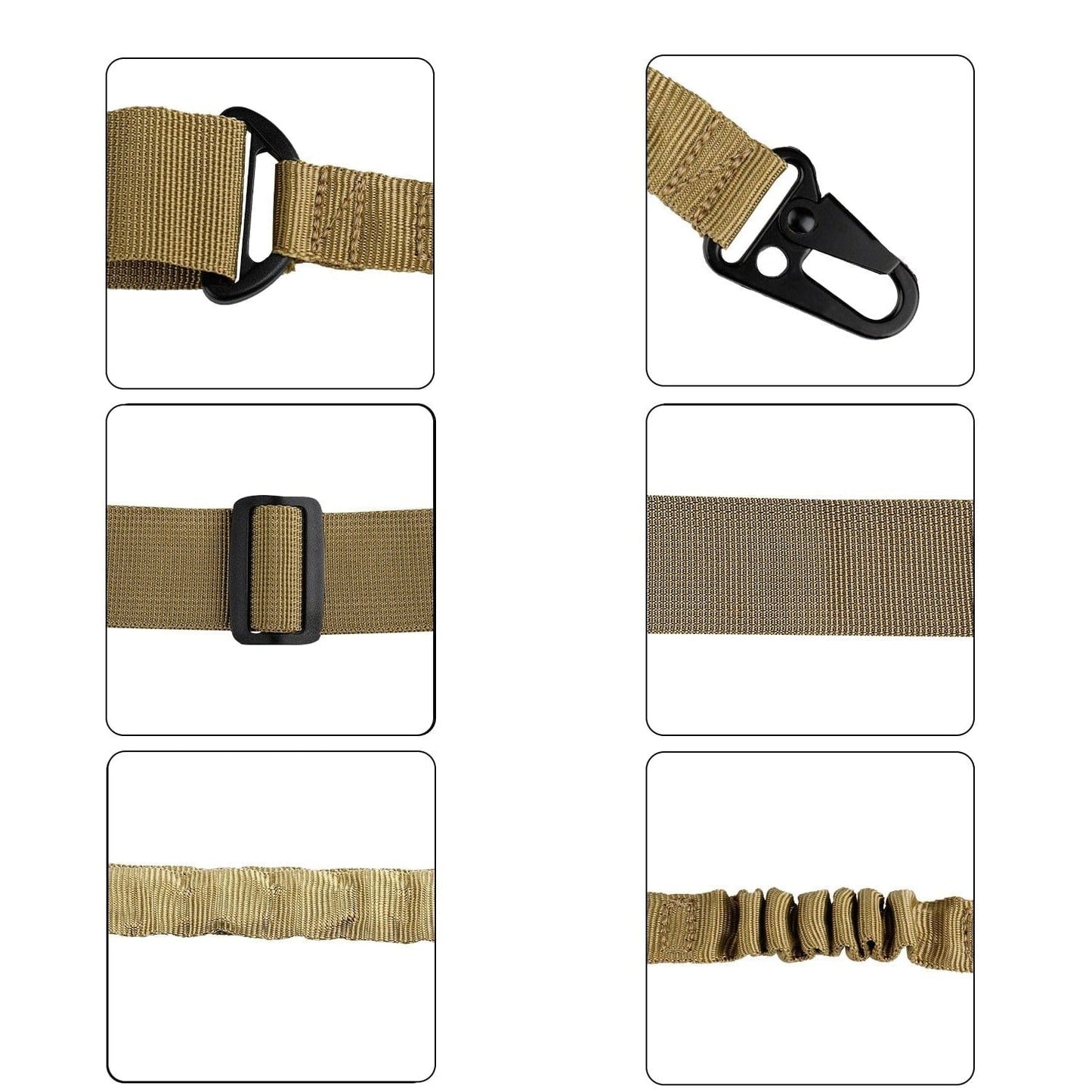 Sangle fusil 2 points boucle métal épaule