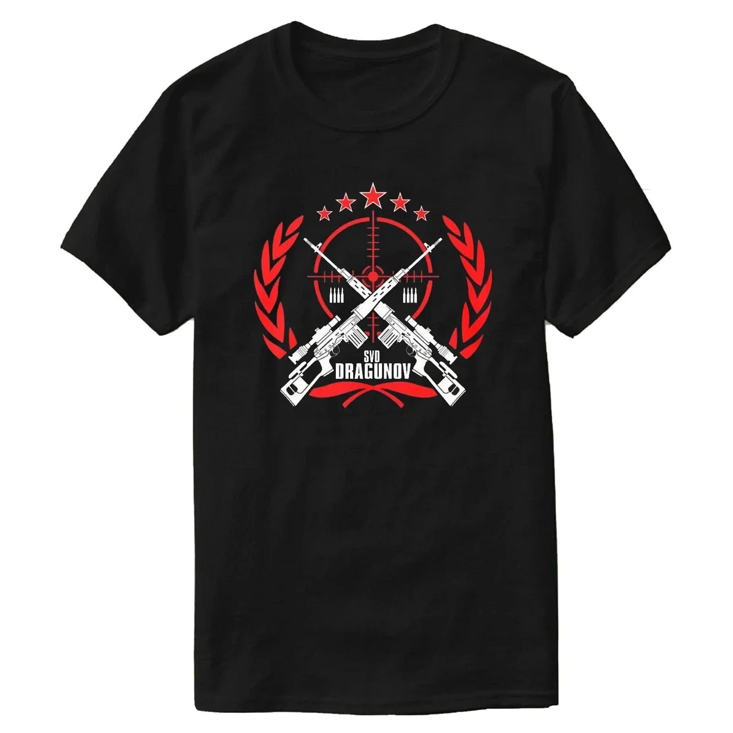 Soviet Russian SVD Dragunov Sniper Rifle T-Shirt 100% Cotton O-Neck Short Sleeve Summer Casual Mens T-shirt Size S-3XL