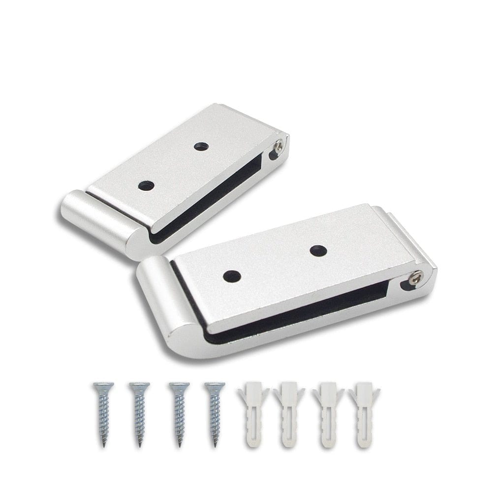 Support mural arme crochet pliant 2pcs Argent