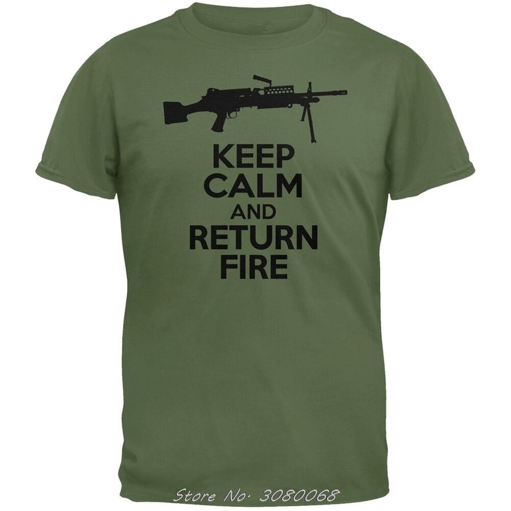 T-shirt "Keep calm and return fire" – Action Airsoft