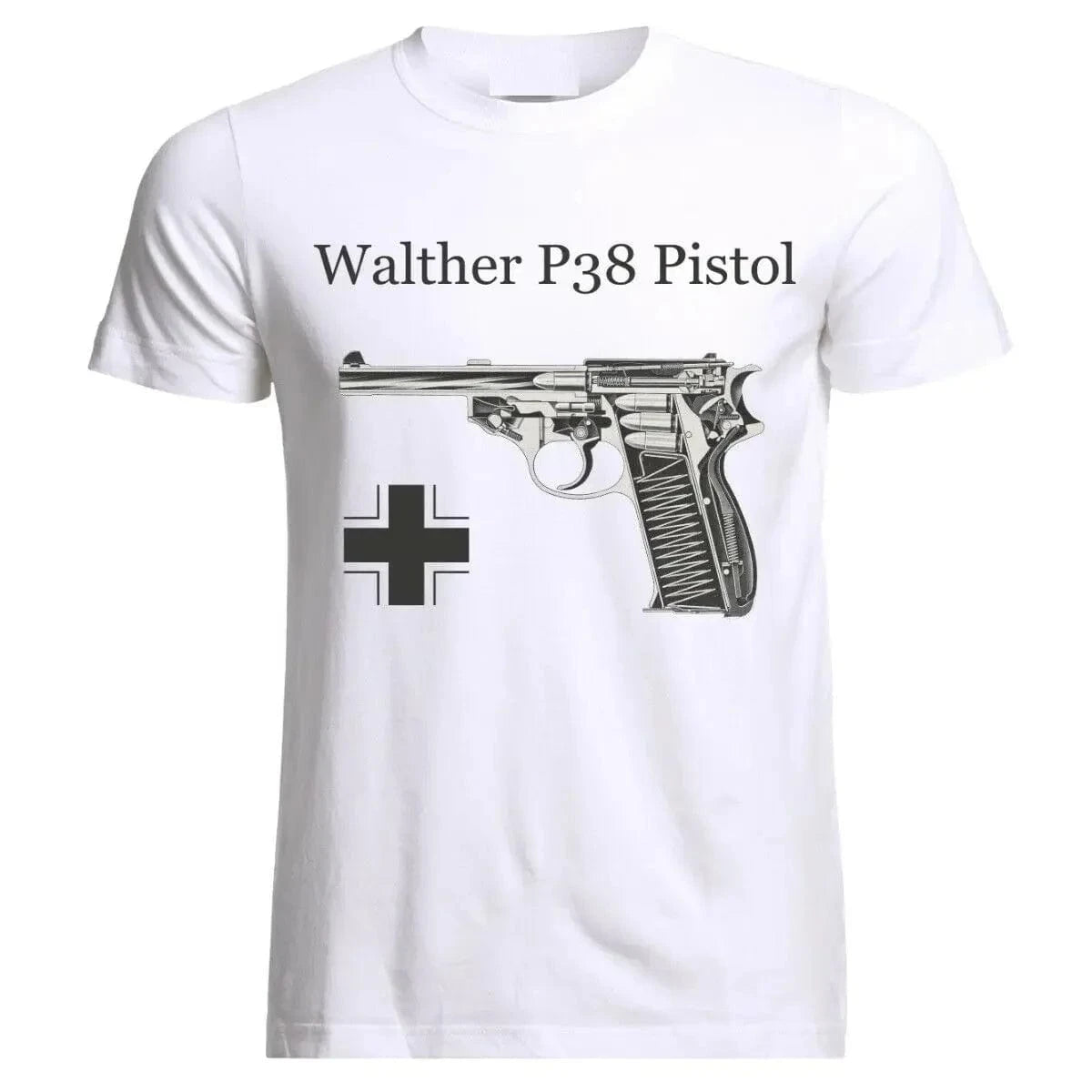 T-shirt pistolet Walther P38 manches courtes Blanc / S