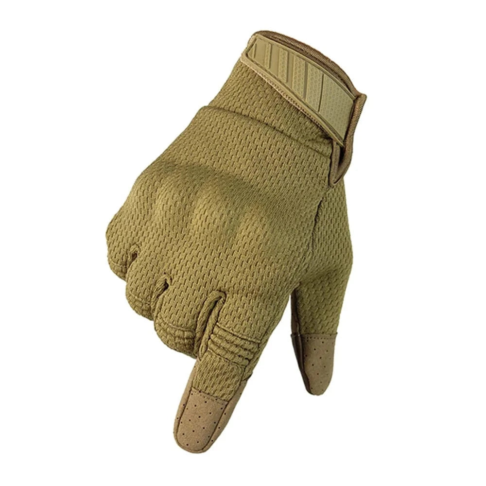 Tactical Gloves Men Touch Screen Cycling Gloves Sports Outdoor Motorcycle Riding Bike Running Paintball Gloves A30 Brown / L