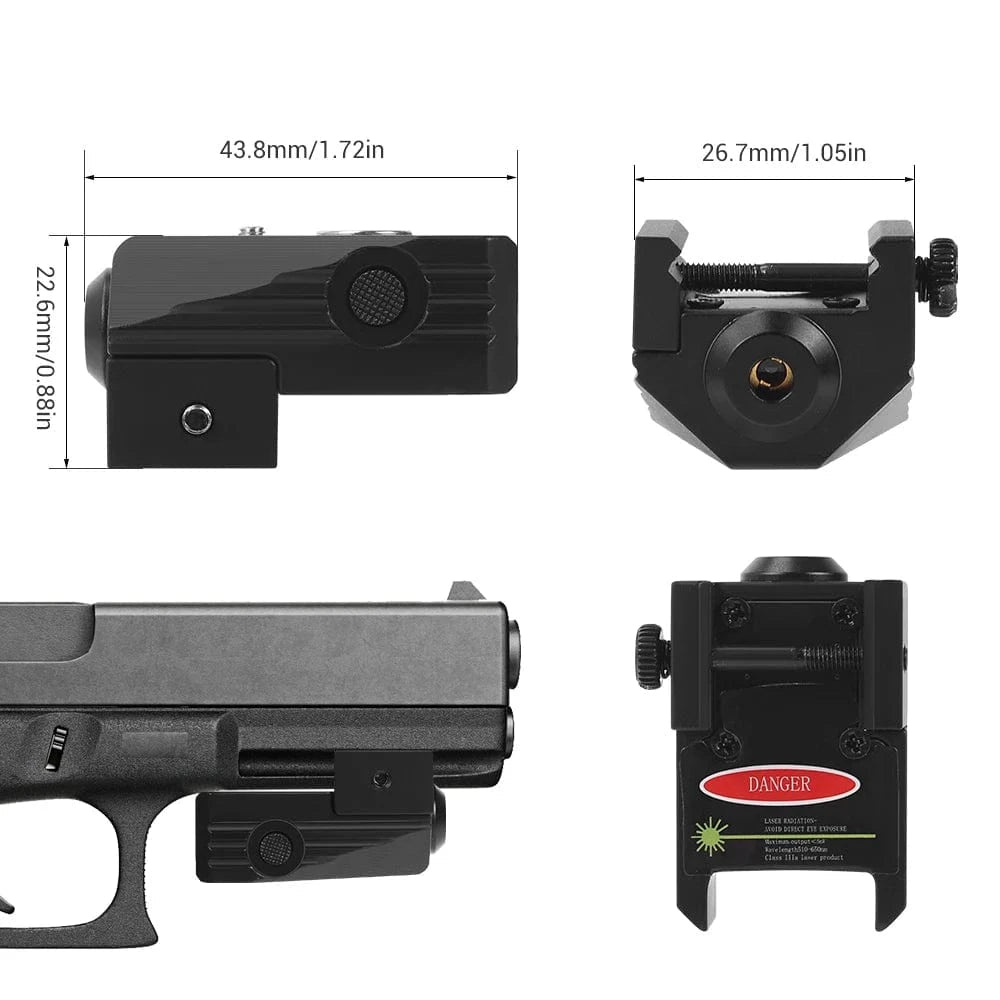 Tactical Green Red Dot Laser Sight Scope Laser Pointer Rifle Pistol Magnetic Charging Laser Sight Airsoft Accessories for 20mm