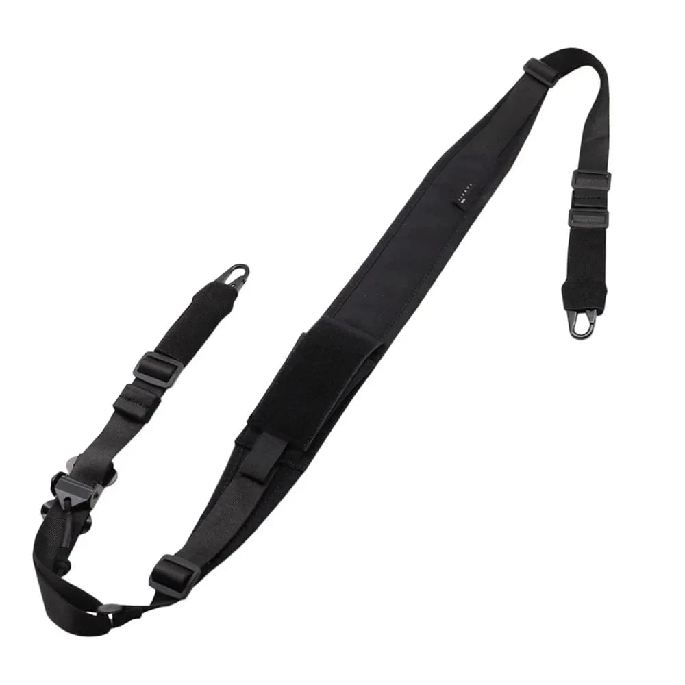 Tactical Modular Rifle Sling Strap Adjustable Length Rifle Shoulder Strap 2 Point /1 Point Gun Sling Airsoft Hunting Accessories Gun Sling BK