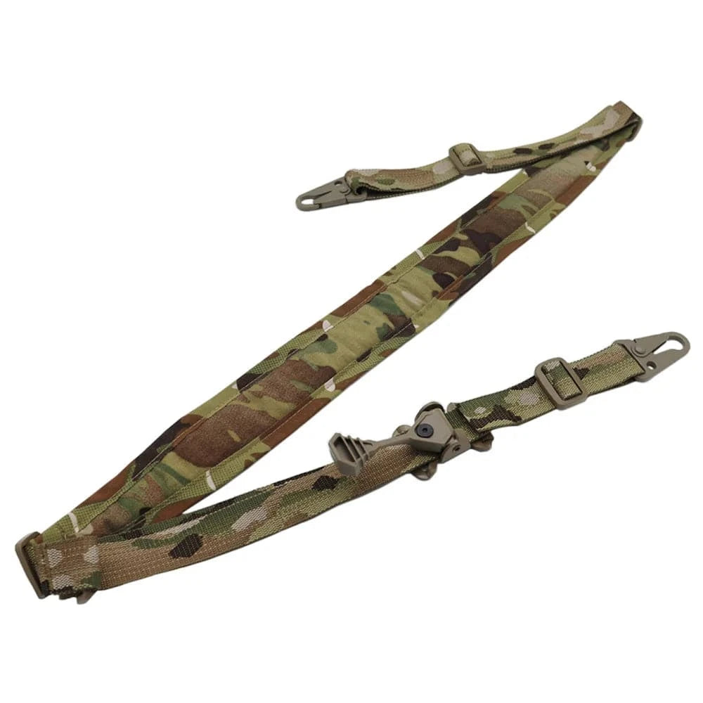 Tactical Rifle Sling 2 Point Combat Modular Strap Slingster Quick Adjustable Pull Hunting GUN Accessories MC