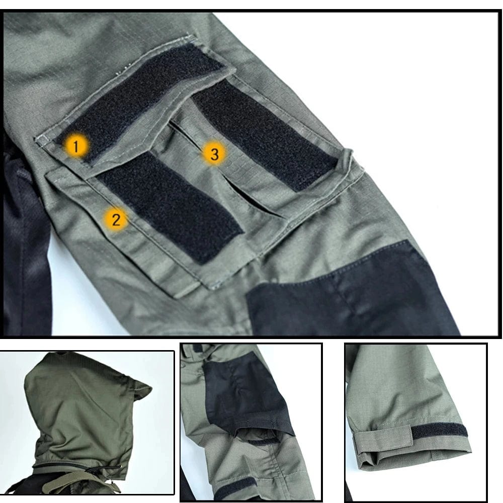 Tactical Shirt Pants Suit Men Camo Long Sleeve Military Training Uniform Outdoor Army Fans Combat Tops Trousers Sets Workwear