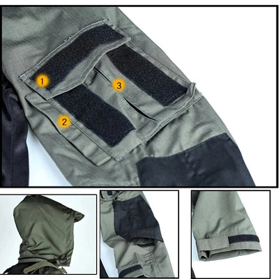 Tactical Shirt Pants Suit Men Camo Long Sleeve Military Training Uniform Outdoor Army Fans Combat Tops Trousers Sets Workwear