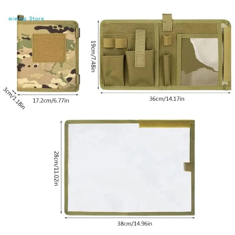 Tactically Map Storage Bag Outdoor Foldable Sundries Map Protector Weatherproof Map Case Hiking Accessories