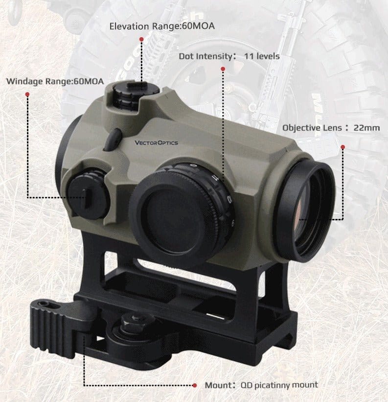 Viseur point rouge 1x22 Maverick Gen3 QD