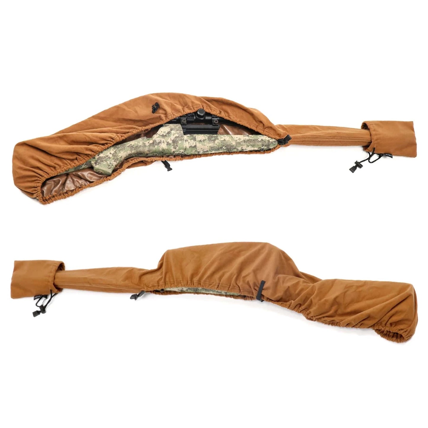 Waterproof Rifle Cover Slicker Soft Case Portable Shooting Gun Sock Shotgun Sleeve Lightweight for Hunting Shooting Outdoors Khaki