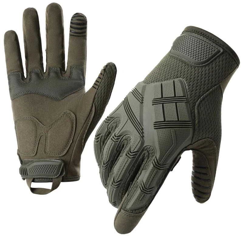 YANBIGUO Tactical Gloves for Men,Touchscreen Motorcycle Gloves with Soft Shell&Palm Pad for Cycling Hunting Camping Climbing Amy Green / L