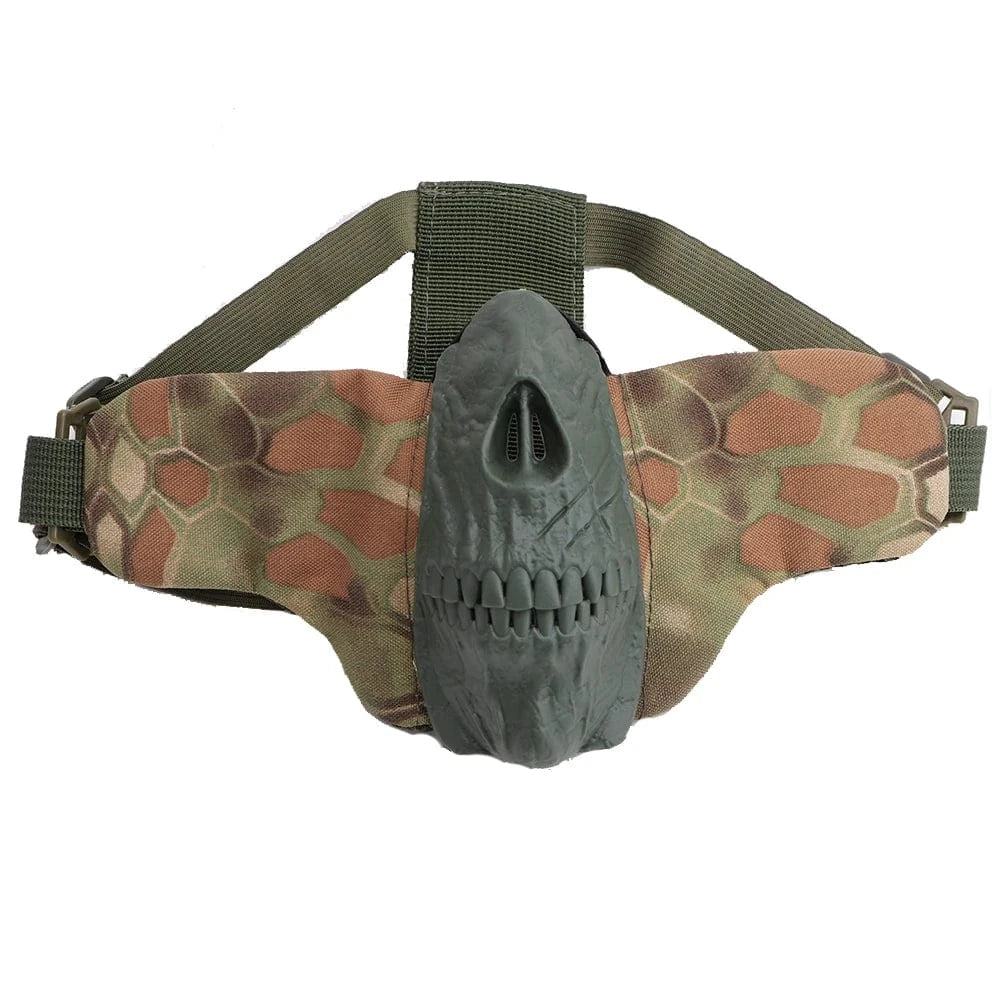 ZLang Tactical Training Half Face Mask for Outdoor Sports Combat Training Military Guard Factical Horror Skull Facemask for Man GP / CHINA