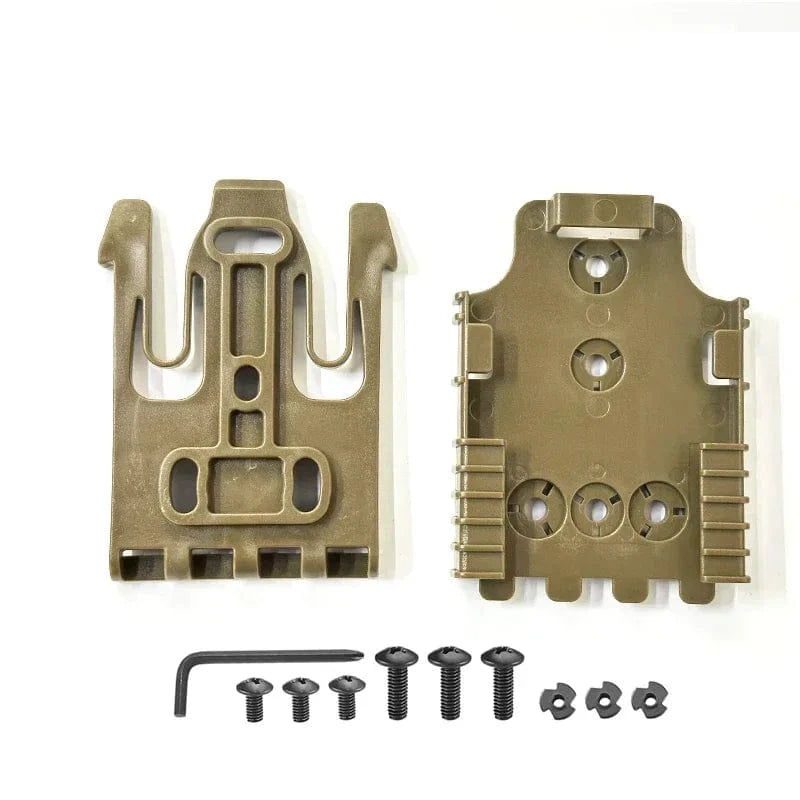 1/2/5 QLS Quick Locking System Kits for Glock 17 19 Beretta M92 Pistol Holster Case Adapter with QLS 19 22 Hunting Accessories 1PCS Brown