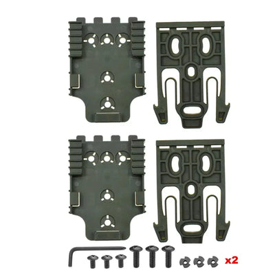 1/2/5 QLS Quick Locking System Kits for Glock 17 19 Beretta M92 Pistol Holster Case Adapter with QLS 19 22 Hunting Accessories 2PCS Green