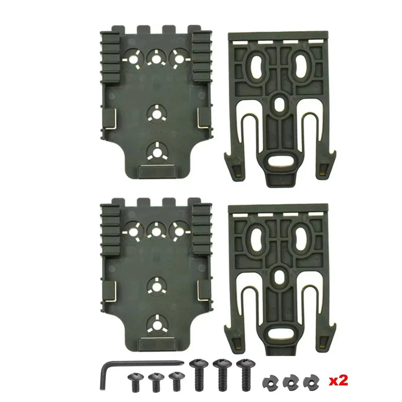 1/2/5 QLS Quick Locking System Kits for Glock 17 19 Beretta M92 Pistol Holster Case Adapter with QLS 19 22 Hunting Accessories 2PCS Green