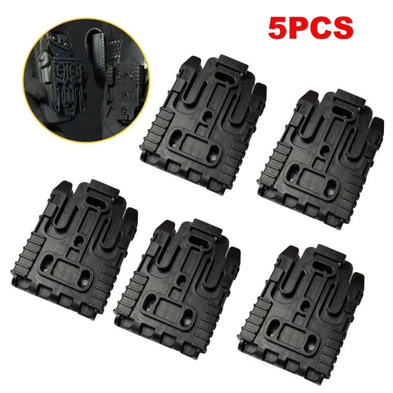 1/2/5 QLS Quick Locking System Kits for Glock 17 19 Beretta M92 Pistol Holster Case Adapter with QLS 19 22 Hunting Accessories 5PCS Black