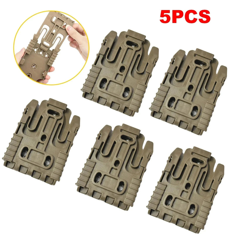 1/2/5 QLS Quick Locking System Kits for Glock 17 19 Beretta M92 Pistol Holster Case Adapter with QLS 19 22 Hunting Accessories 5PCS Brown
