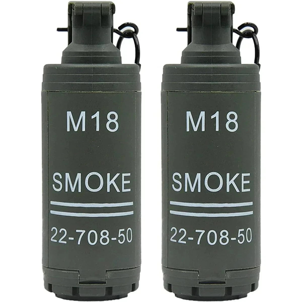 1/2Pcs M18 Toy-Hand Grenade, Tactical Smoke Grenade Model Plastic Toy-Grenade Outdoor Grenade Model. 2PCS