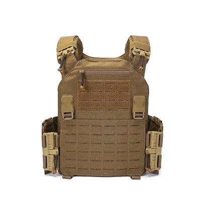 1000d Nylon Chaleco Tactico Vest Ranger-Green Tactical Gear 25x30cm Plate Carrier Molle Tactical Vest for Outdoor Hunting Khaki