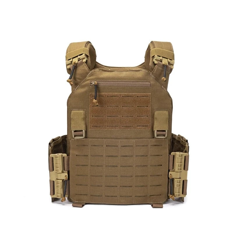1000d Nylon Chaleco Tactico Vest Ranger-Green Tactical Gear 25x30cm Plate Carrier Molle Tactical Vest for Outdoor Hunting Khaki