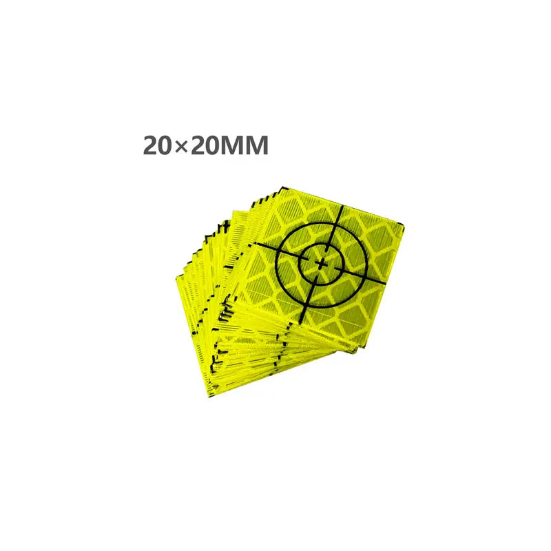 100pcs Size 60x60mm 20 30 40 50 mm Reflector Sheet For Total Station Survey Geography Fluorescent Green Sheet Reflective Sticker 20X20mm