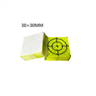 100pcs Size 60x60mm 20 30 40 50 mm Reflector Sheet For Total Station Survey Geography Fluorescent Green Sheet Reflective Sticker 30X30mm