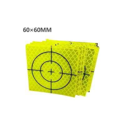 100pcs Size 60x60mm 20 30 40 50 mm Reflector Sheet For Total Station Survey Geography Fluorescent Green Sheet Reflective Sticker 60X60mm