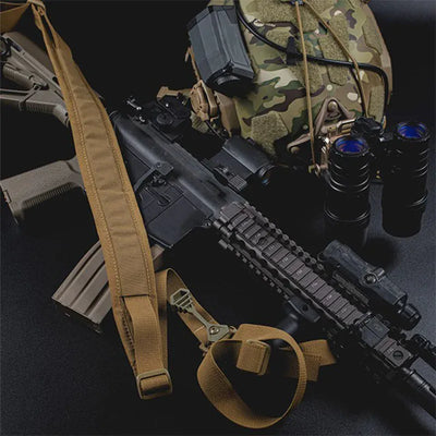 2 Point Rifle Sling Combat Modular Shoulder Rapid Adjust Rubber Pull Tab Padded Shoulder Strap Weapon Hunting  M4 AK Sling