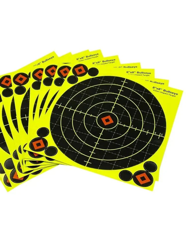 20.5x20.5 CM Self-Adhesive Shooting Target Paper, 10 Sheets per Pack, Special for Shooting Practice 10 Pcs