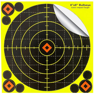 20.5x20.5 CM Self-Adhesive Shooting Target Paper, 10 Sheets per Pack, Special for Shooting Practice