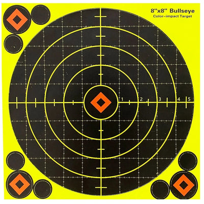 20.5x20.5 CM Self-Adhesive Shooting Target Paper, 10 Sheets per Pack, Special for Shooting Practice 20 Pcs