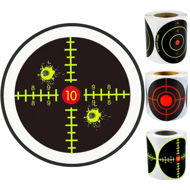 200pc Splash Reaction Target Sticker Self-Adhesive Yellow Splatter Shooting Target Label Paper for BB Gun Airsoft Rifle Shooting